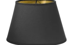 Ovala Lampskärmar<PR Home Oval Lampskärm 25cm med Metallinsida Svart/Guld