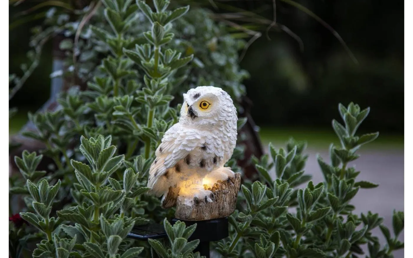 Owl Solcellslampa 33cm Beige