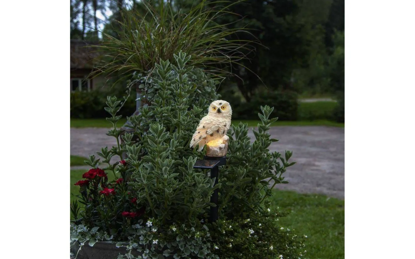 Owl Solcellslampa 33cm Beige