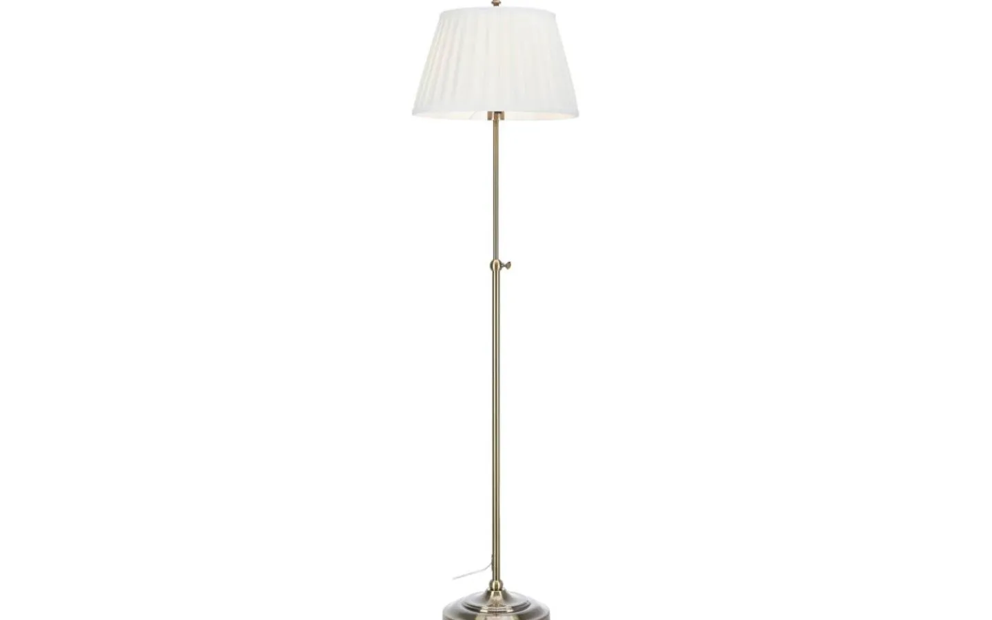 Markslojd Oxford Golvlampa 155cm Offwhite/Antikmässing* Golvlampor