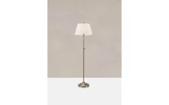 Markslojd Oxford Golvlampa 155cm Offwhite/Antikmässing* Golvlampor