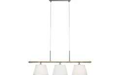 Markslojd Oxford Taklampa 82,5cm Offwhite/Antik Mässing* Avlånga Taklampor