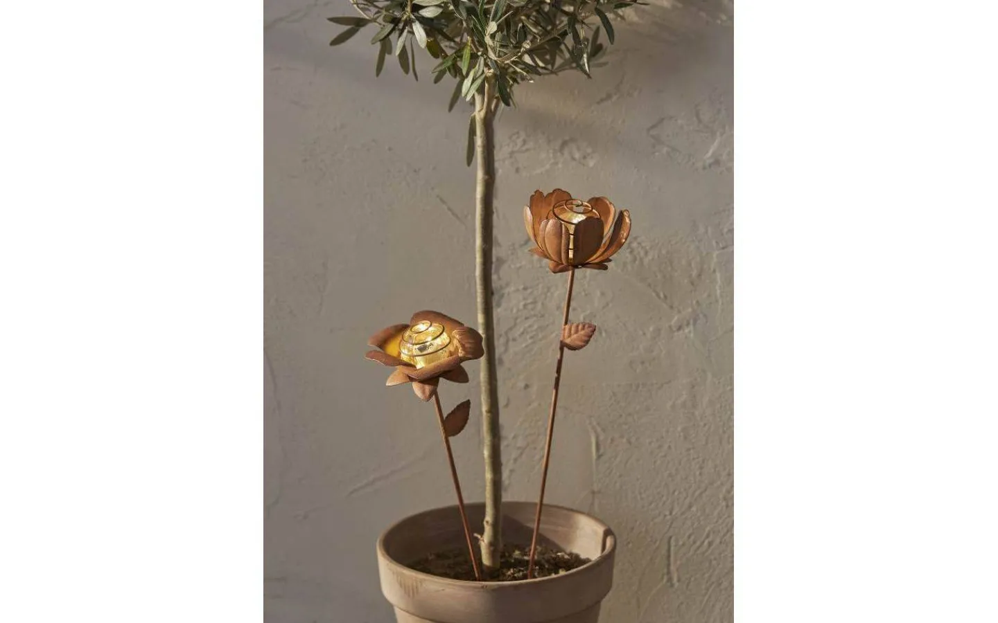 Star Trading Oxida Solcellsdriven 2st Blommor 51cm Rostbrun* Solcellslampor Dekoration|Visa Alla Solcellslampor