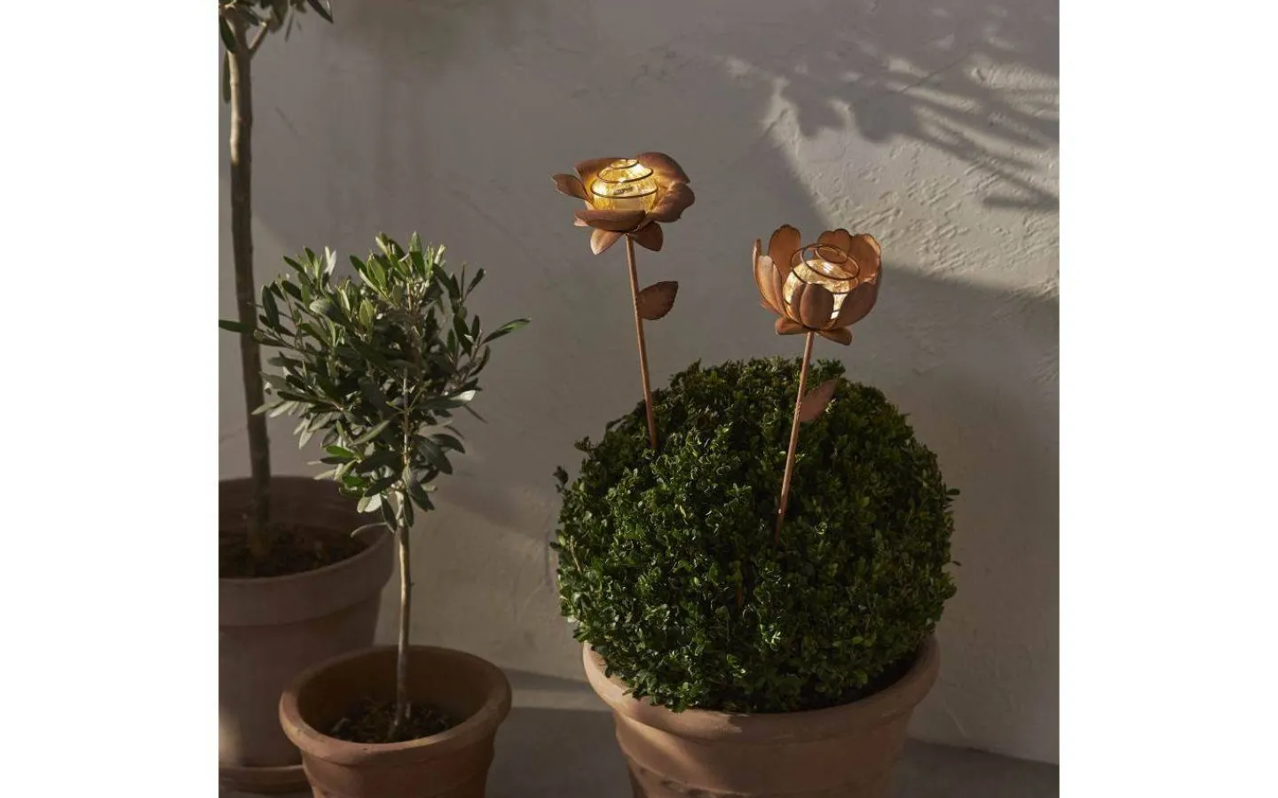 Star Trading Oxida Solcellsdriven 2st Blommor 51cm Rostbrun* Solcellslampor Dekoration|Visa Alla Solcellslampor