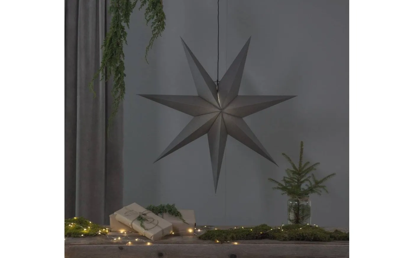 Ozen Adventsstjärna Grå 100cm