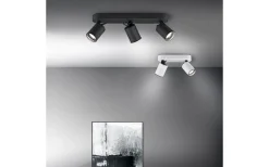 Avlånga Takspotlights|Takspot Med 3 Lampor<Trio Lighting Pago Spotlight 3-delad GU10 mattsvart
