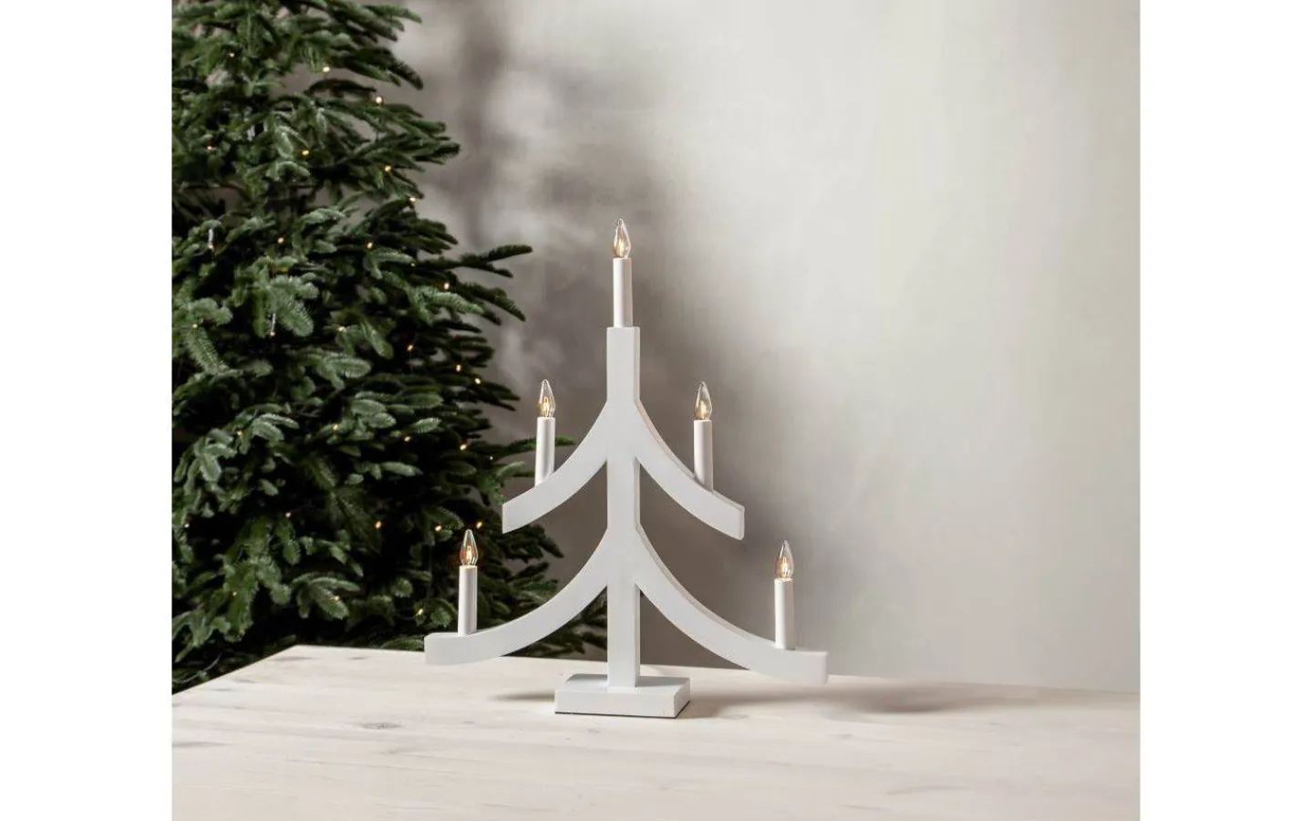 Visa Alla Adventsljusstakar|Adventsljusstakar 31-60 Cm<Star Trading Pagod Adventsljusstake 48cm Vit