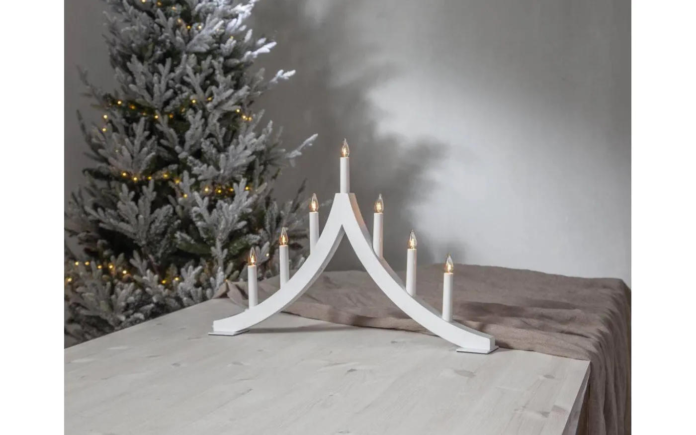 Pagod Adventsljusstake 40cm Vit