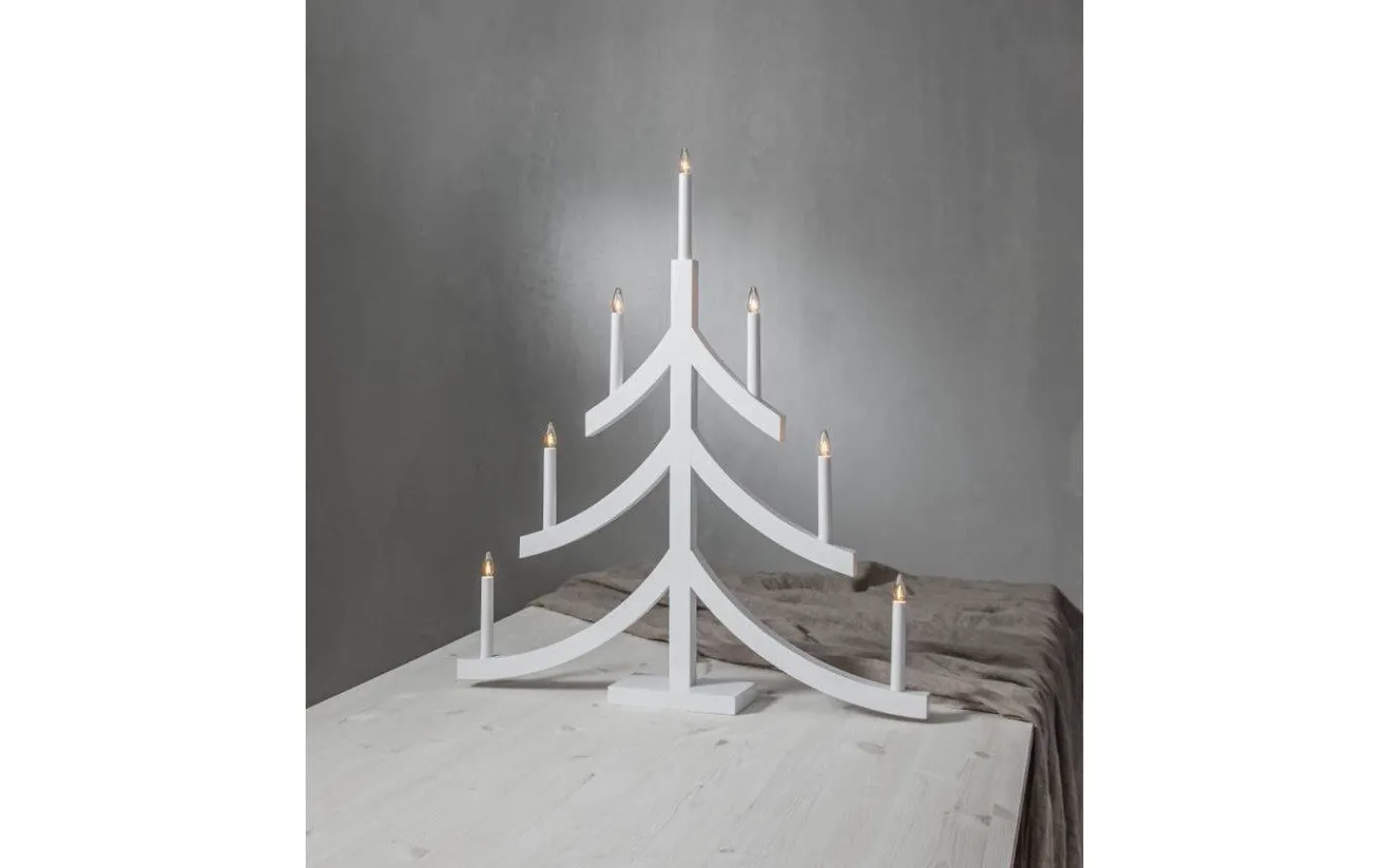 Visa Alla Adventsljusstakar|Adventsljusstakar 61-120 Cm<Star Trading Pagod Adventsljusstake 79cm Vit