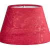 Paisley Lampskärm Ø22cm Sammet Vinröd