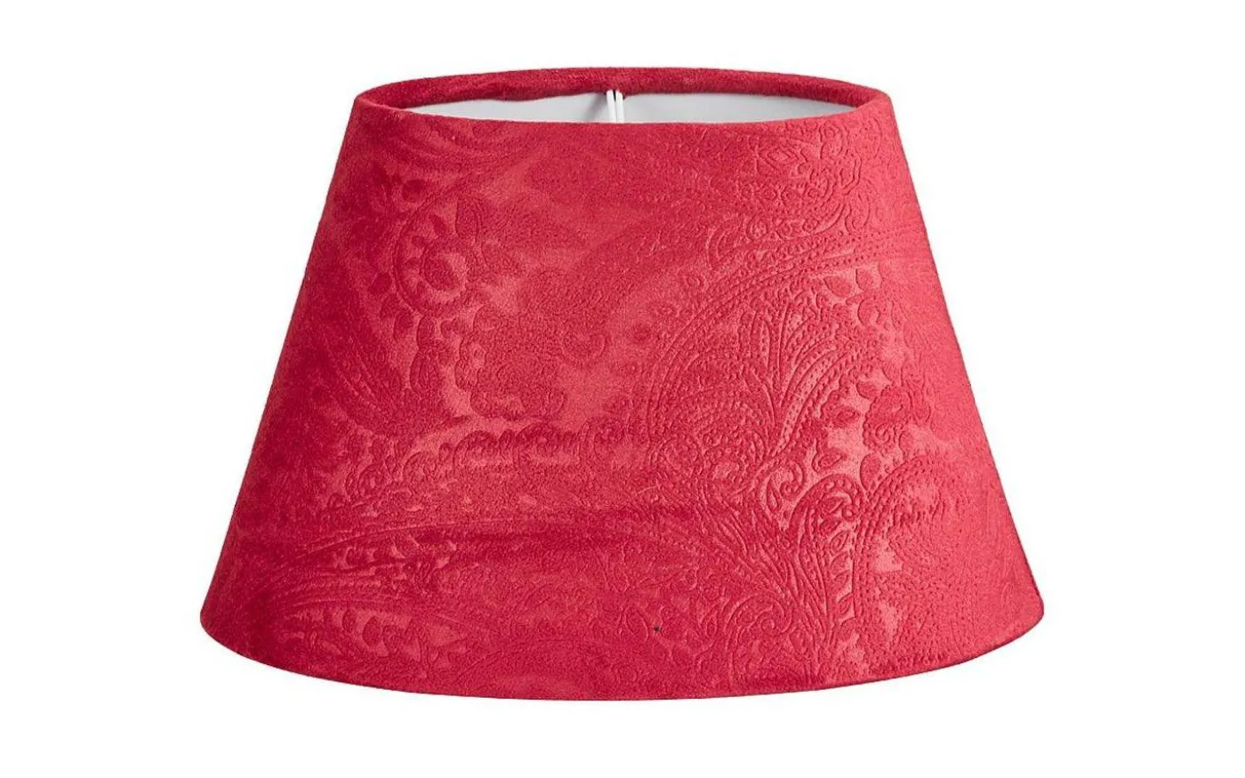 Paisley Lampskärm Ø22cm Sammet Vinröd