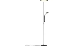 Uplight|Golvläslampor<Reality Palermo Golvlampa LED mattsvart med läslampa