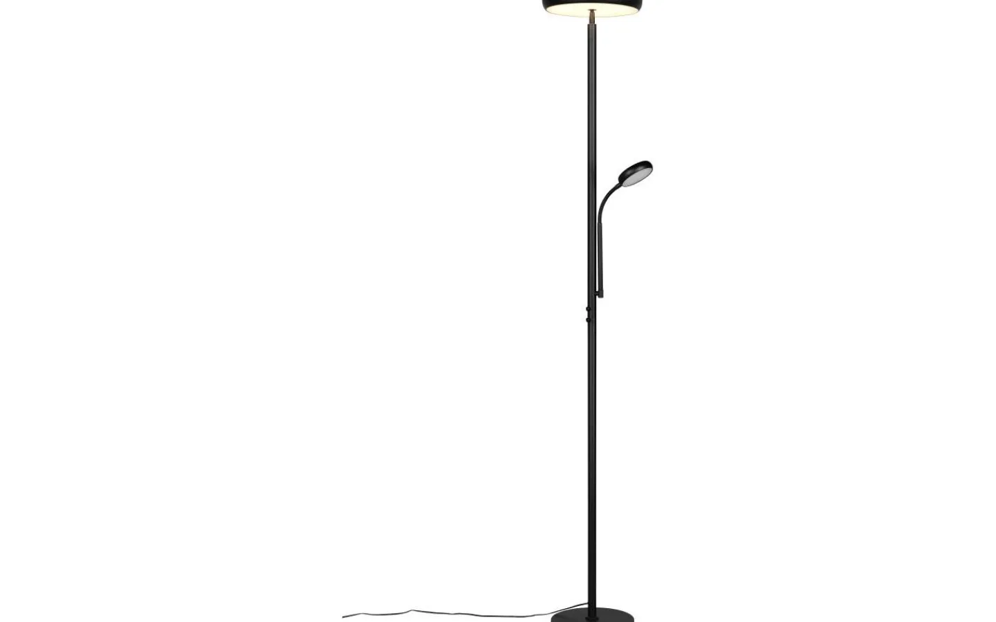 Uplight|Golvläslampor<Reality Palermo Golvlampa LED mattsvart med läslampa