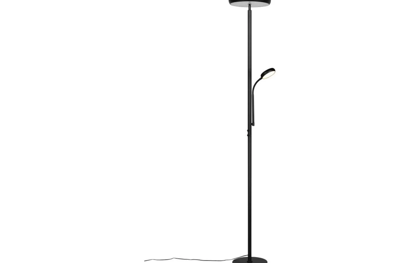 Uplight|Golvläslampor<Reality Palermo Golvlampa LED mattsvart med läslampa