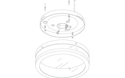 Eglo Palermo Plafond 30cm LED 3000K 24W Krom IP44* Badrumslampor Tak