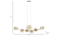 Mauro Ferretti Palermo Taklampa 115cm Guld* Avlånga Taklampor