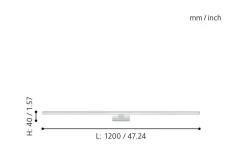 Badrumslampor Vägg<Eglo Pandella 1 Spegelbelysning 120cm LED 4000K 14W Krom IP44