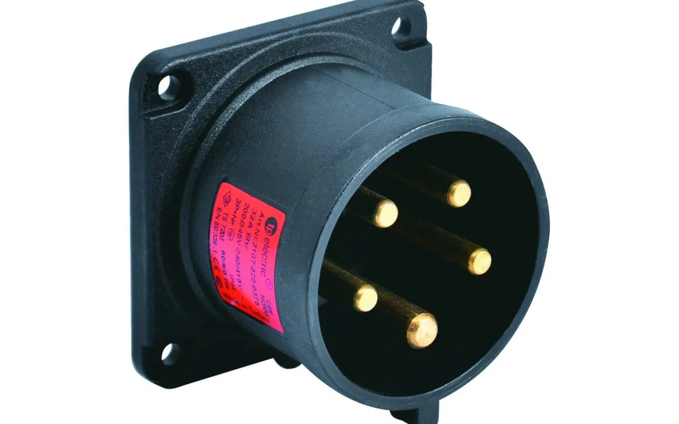 Panelintag Stage, Infällt, Rakt, 16A, 3P+N+J, 400V, 6h, IP44 (75x75)