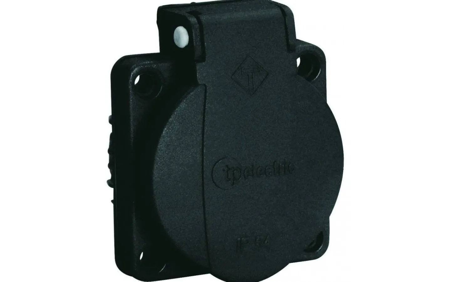 Strömställare/Vägguttag<Malmbergs Paneluttag 1-fas, Svart, IP54