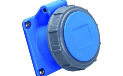 Paneluttag, Infällt, Rakt, 16A, 3P+J, 230V, 9h, IP67 (75x75)