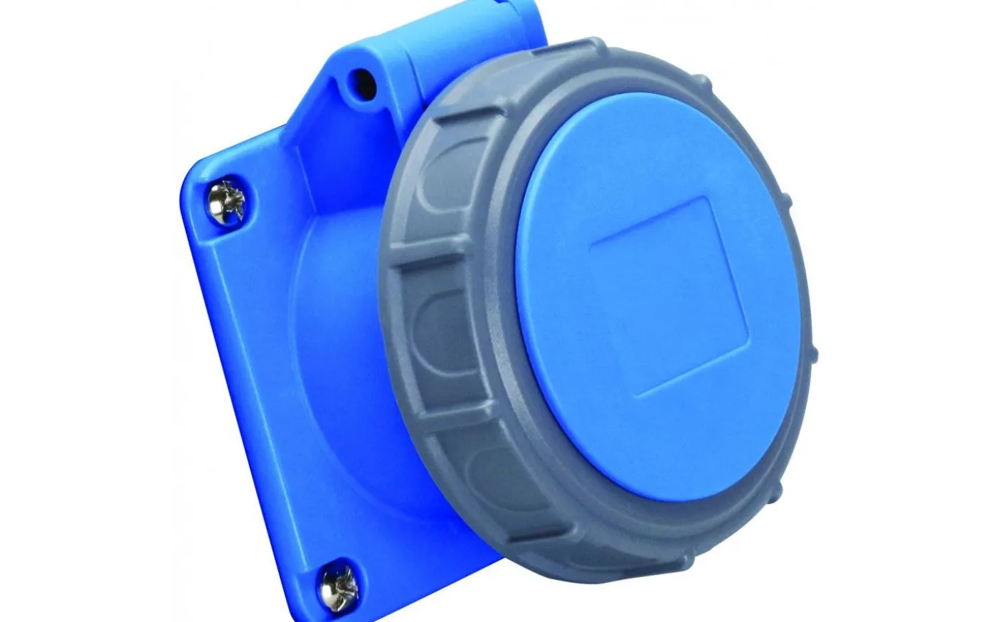 Paneluttag, Infällt, Rakt, 16A, 3P+J, 230V, 9h, IP67 (75x75)