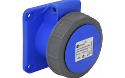 Paneluttag, Infällt, Rakt, 16A, 2P+J, 230V, 6h, IP67 (75x75)