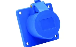 Paneluttag, Infällt, Rakt, 16A, 2P+J, 230V, 6h, IP44 (75x75)