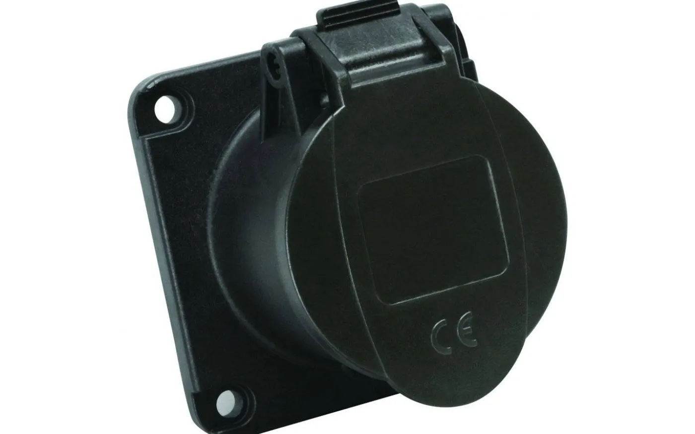 Paneluttag Stage, Infällt, Rakt, 16A, 2P+J, 230V, 6h, IP44 (75x75)