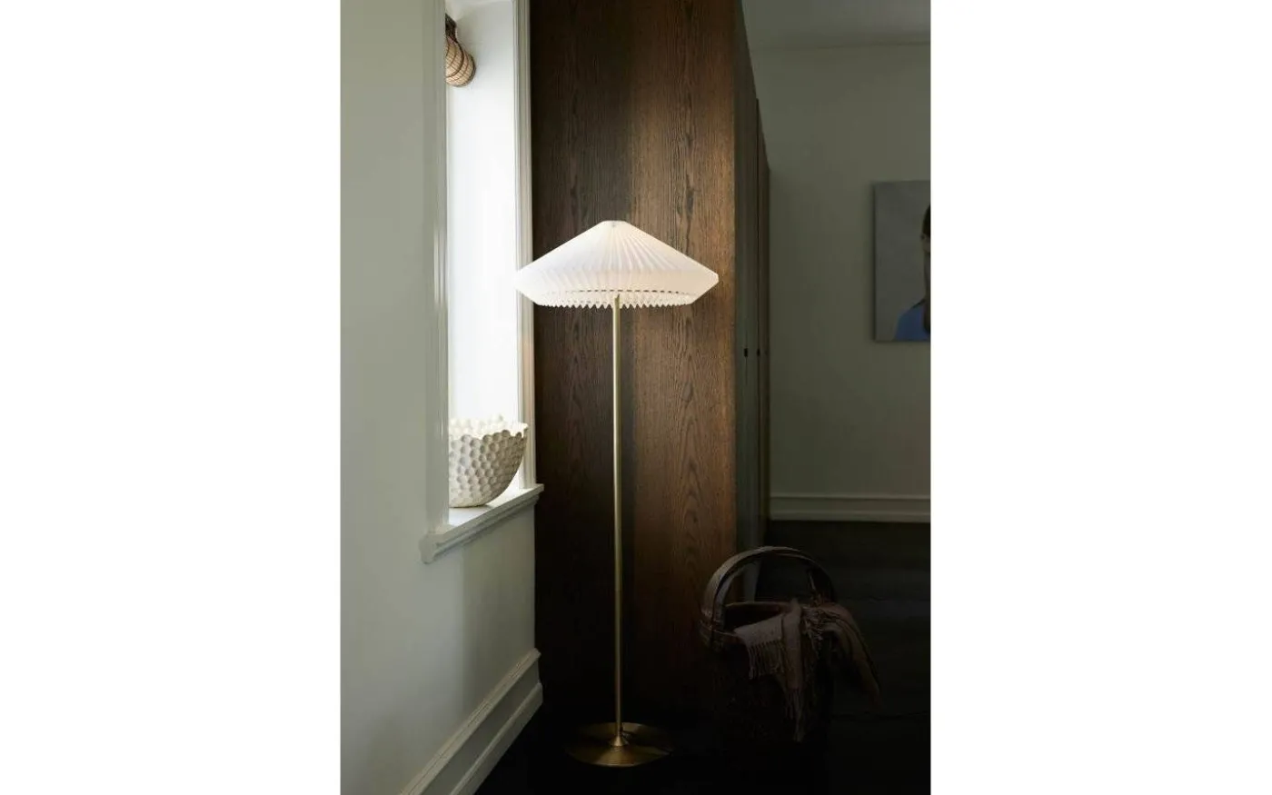 Paris Golvlampa 140cm Mässing/Vit