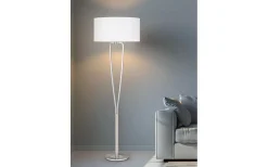 Golvlampor<Trio Lighting Paris II Golvlampa E27 borstat stål