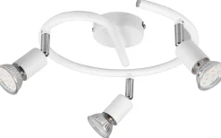 Reality Paris Spotlight 3-delad GU10 mattvit* Runda Takspotlights|Takspot Med 3 Lampor