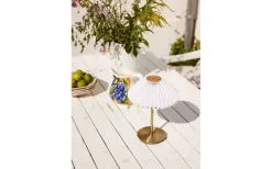 Paris Uppladdningsbar Bordslampa 28cm Mässing/Vit