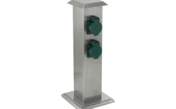 Park 4 Trädgårdsuttag 4 Uttag 40cm Rostfritt Stål IP44