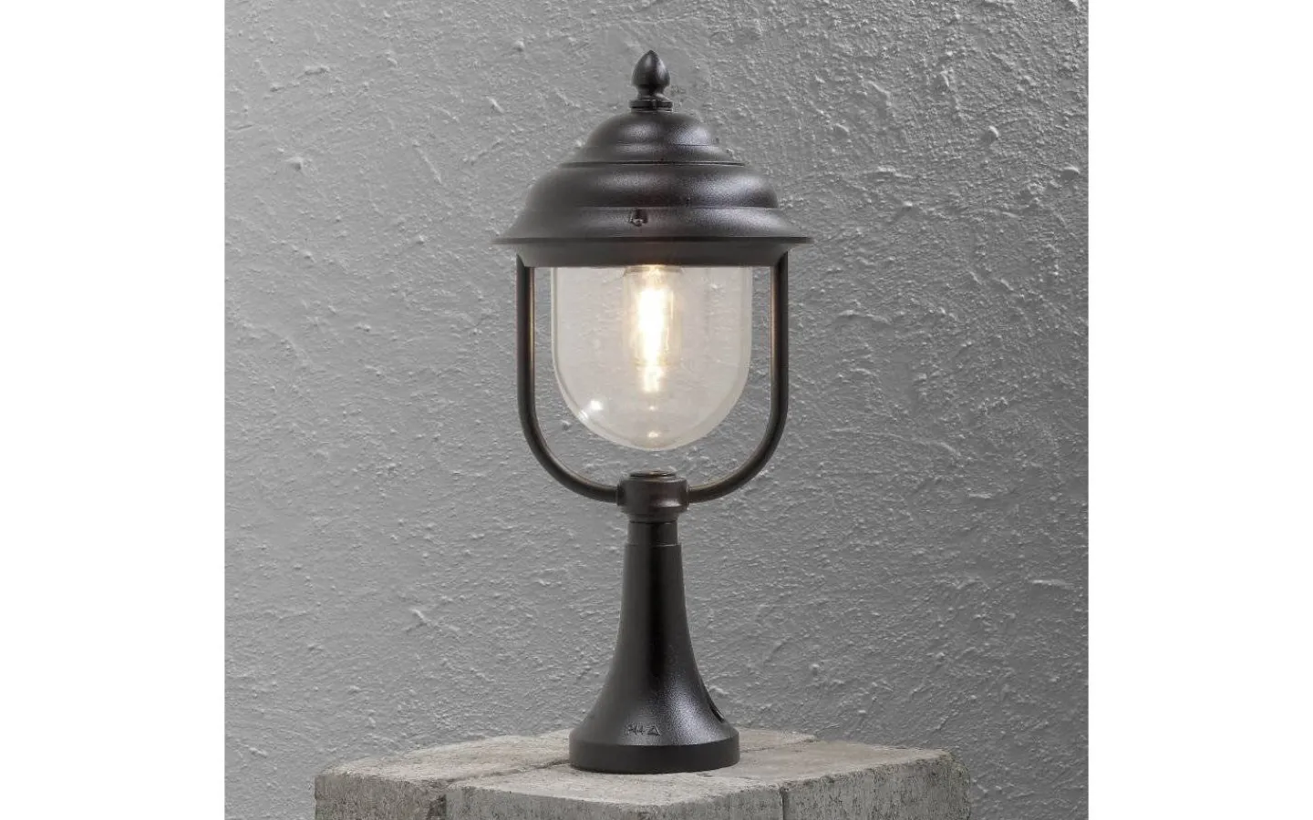 Konstsmide Parma Grindstolpslykta 58cm Svart IP43* Pollare & Grindlyktor