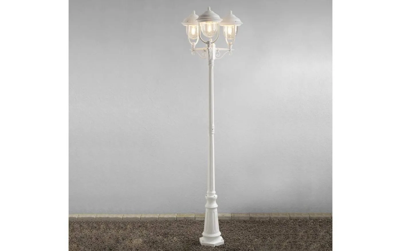 Parma Stolplykta 2,2m 3xE27 Vit IP43