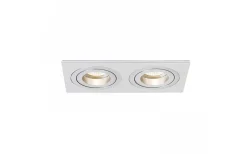 Spotlights Med Utbytbar Ljuskälla<Rendl Pasadena Infälld Spotlight 2xGU10 Borstad Aluminium