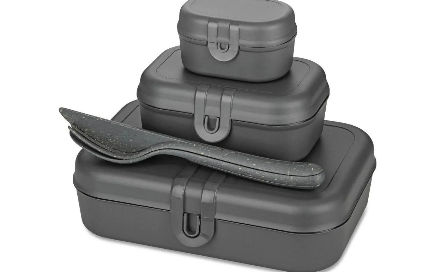 Koziol Pascal Matlådor med Bestick Mörkgrå* Kökstillbehör