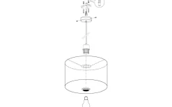 Eglo Pasteri Taklampa 53cm Grå/Nickel* Stora Taklampor Ø50-69 Cm