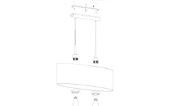 Eglo Pasteri Taklampa 100cm Grå/Nickel* Avlånga Taklampor