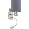 Eglo Pasteri Vägglampa LED 3000K 3,5W Nickel/Grå* Läslampor
