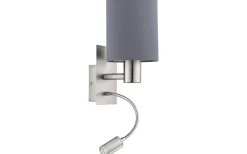 Eglo Pasteri Vägglampa LED 3000K 3,5W Nickel/Grå* Läslampor