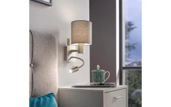 Eglo Pasteri Vägglampa LED 3000K 3,5W Nickel/Grå* Läslampor