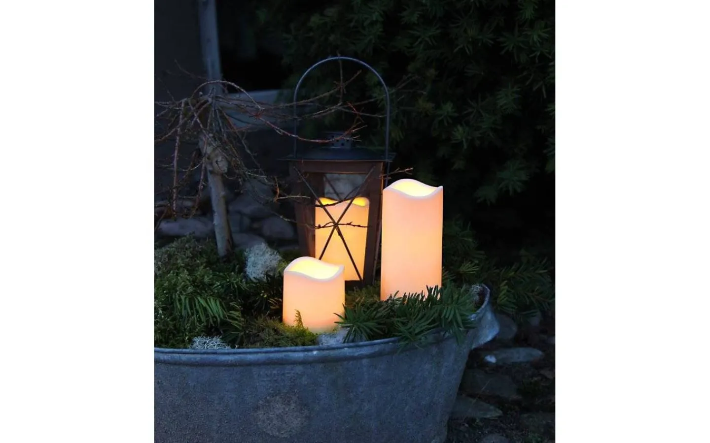 Star Trading Paul Blockljus LED Utomhusbruk 11,5cm Beige* Blockljus Utomhus|Blockljus Utomhus