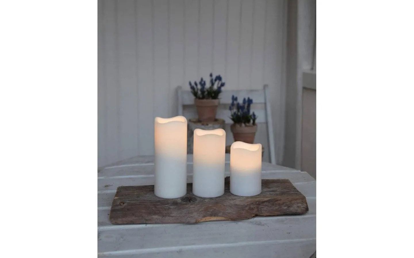 Blockljus Utomhus|Blockljus Utomhus<Star Trading Paul Blockljus LED Utomhusbruk 3-pack Vit