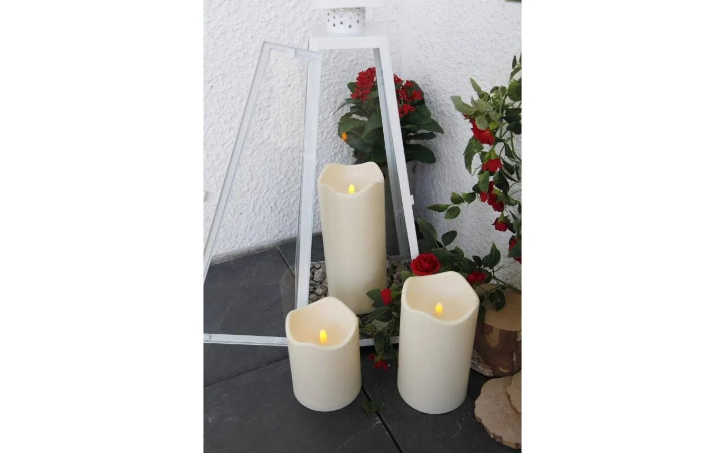 Star Trading Paul Blockljus LED Utomhusbruk Sensor 23cm Beige* Blockljus Utomhus|Blockljus Utomhus