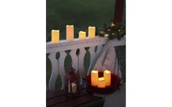 Blockljus Utomhus|Blockljus Utomhus<Star Trading Paul Blockljus LED Utomhusbruk 15cm Beige