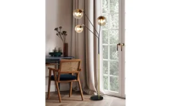 Golvlampor|Golvläslampor<Trio Lighting Paxton Golvlampa 3xE27 matt svart/guld