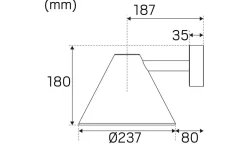 Peak Väggarmatur E27 Antracit IP23