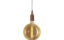 Star Trading Pendel E27 Jojo Natur med svart textilkabel 3,5m* Fönsterlampor|Sladdställ Med Sockel