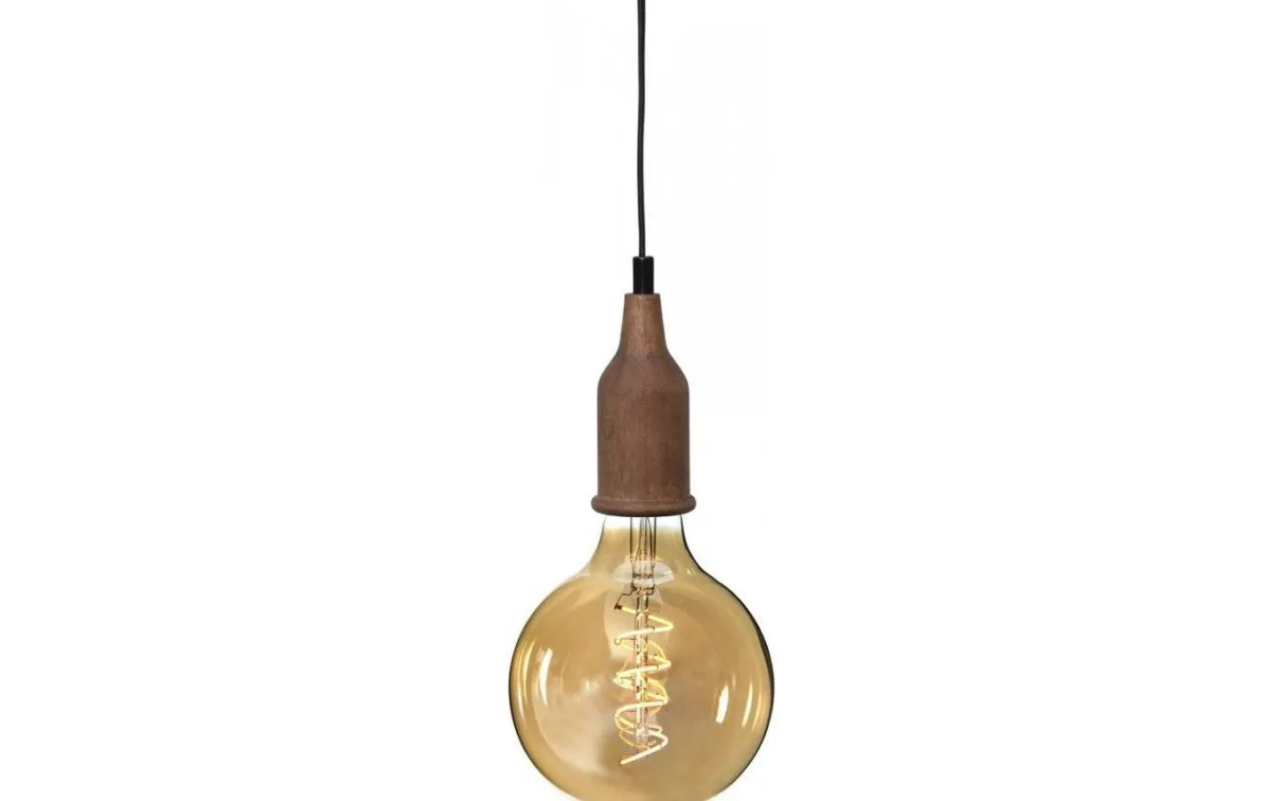 Star Trading Pendel E27 Jojo Natur med svart textilkabel 3,5m* Fönsterlampor|Sladdställ Med Sockel